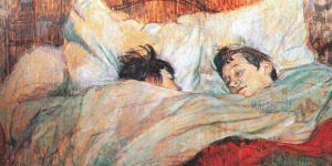 Sleepfulness, The Art of Sleeping. The Sleep Meditation App. Henri de Toulouse-Lautrec (1864-1901) The Bed (1892) Musée d'Orsay (Paris)